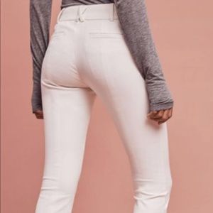 Anthropologie Essential Slim Pants Size 14 cream